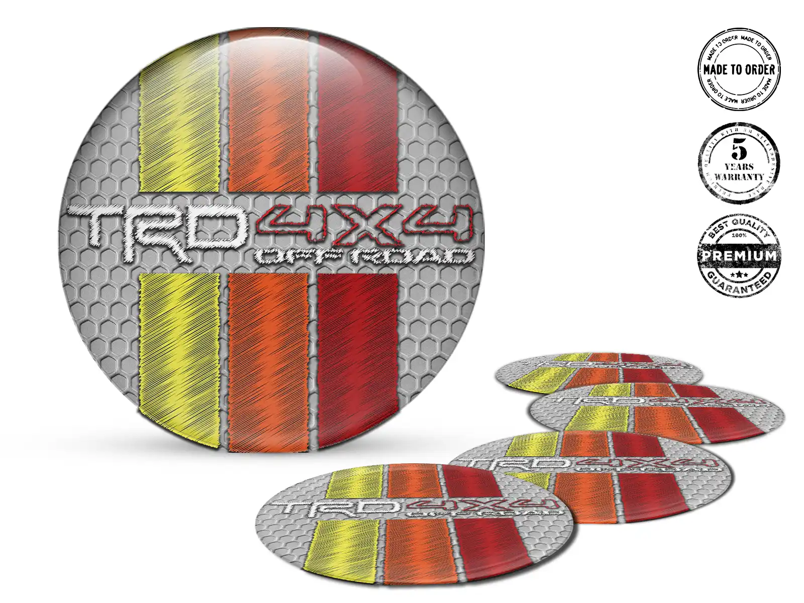 Toyota TRD Badges Roues Premium Momentum Stellaire Cœur